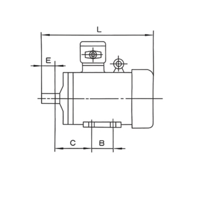 機(jī)座帶底腳、端蓋上無凸緣的電動(dòng)機(jī)(B3)